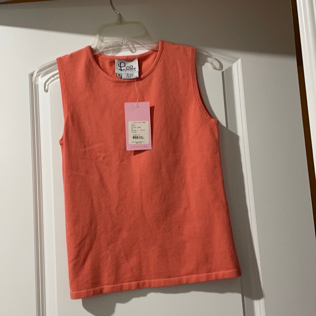 Lilly Pulitzer Rudy Peach Top Tank Shirt M